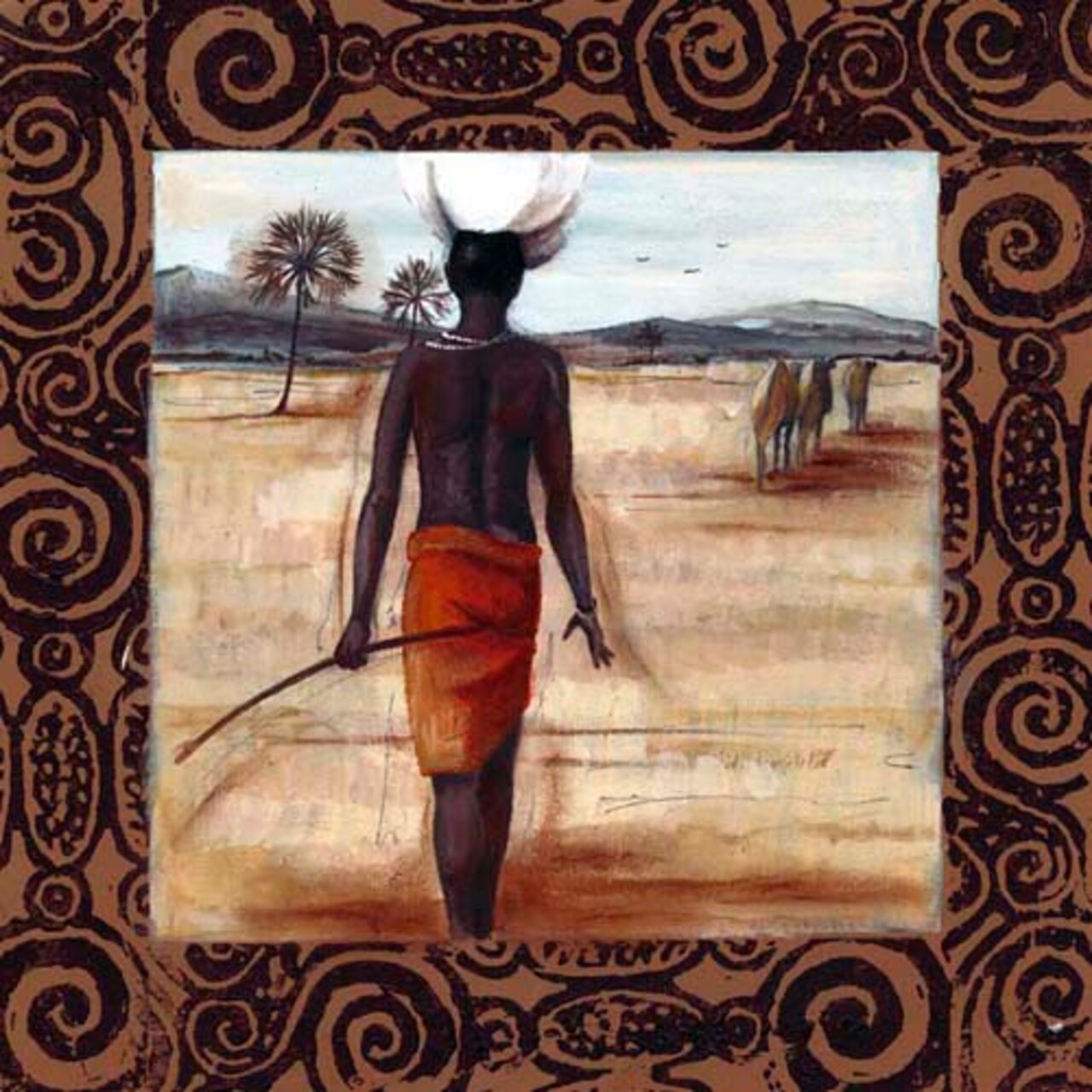 Camel Herd by Emilie Gerard Wall Art Décor 11 3/4 x 11 3/4 Art Print